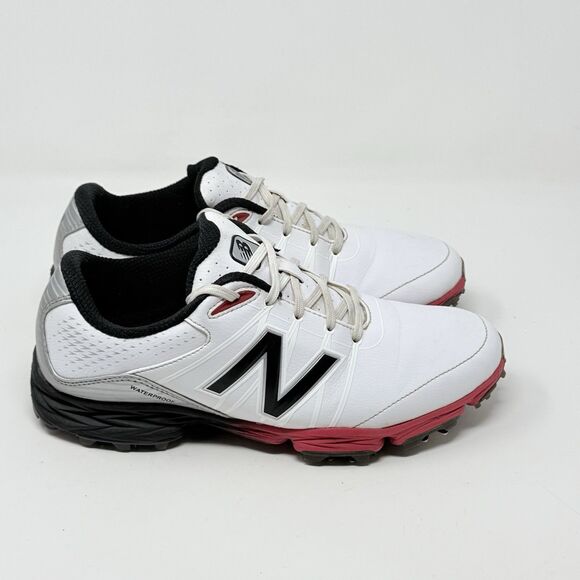 New Balance NBG2004 Golf Cleats Shoes Mens 8.5 D White Black Red Waterproof main image 9